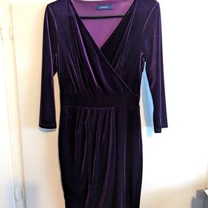 Purple velvet dress